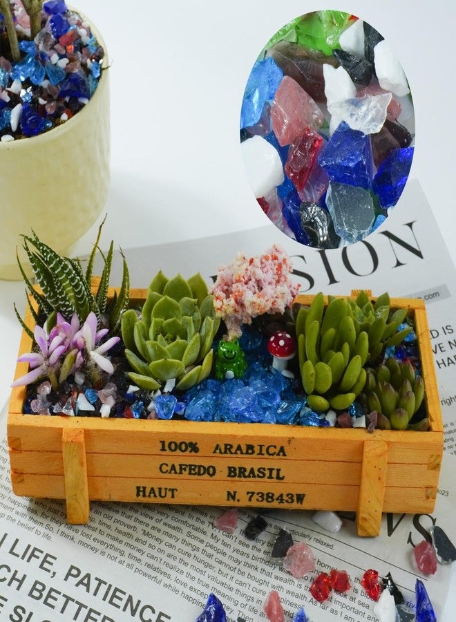 Bairdish بيرديش 1 رطل ألوان متنوعة، زجاج بحري كبير مطحون، ديكور زجاج بحري، صخور زجاجية غير منتظمة لملء نوافير الطاولات، أحواض السمك، زينة أحواض الأسماك والسلاحف، أعمال يدوية، زينة أصص الزهور - Image 3